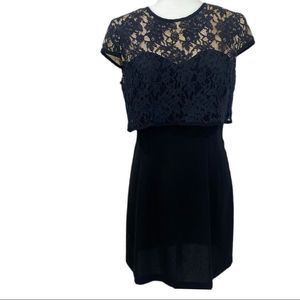 Rampage Little Black Dress w/ Lace! Jr. Size 9